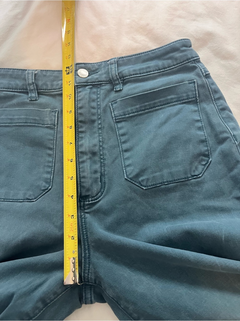 Rolla’s Sailor Jeans High Rise Wide Leg Teal Blue Jeans Retro Denim Size 29 - Picture 12 of 14